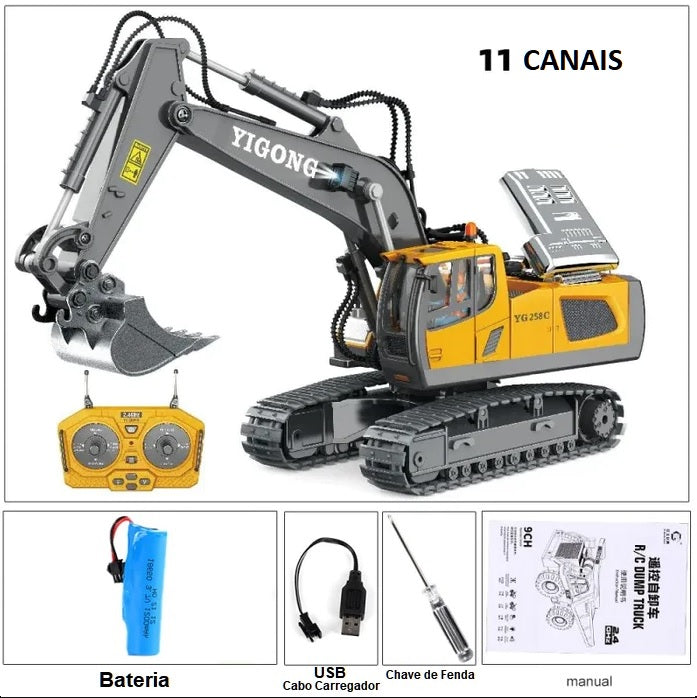 Caminhão Basculante / Escavadeira / Trator de Controle Remoto Modelo RC