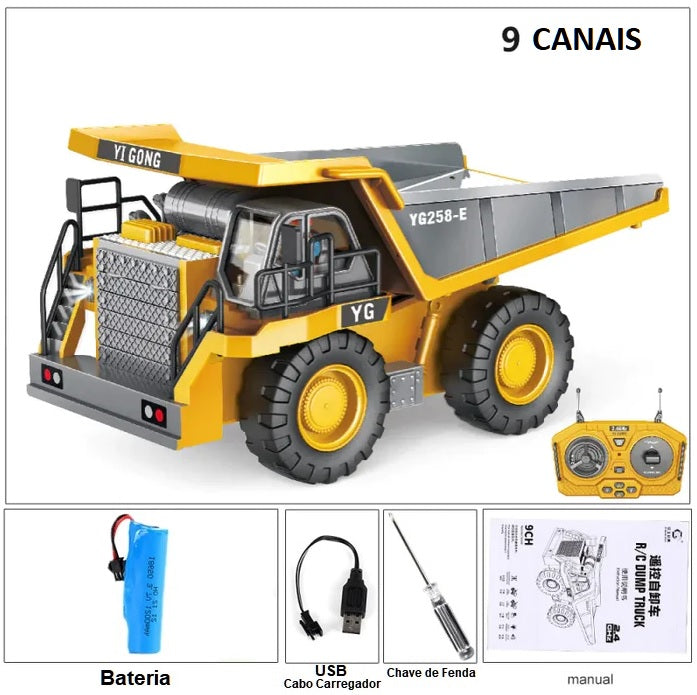 Caminhão Basculante / Escavadeira / Trator de Controle Remoto Modelo RC